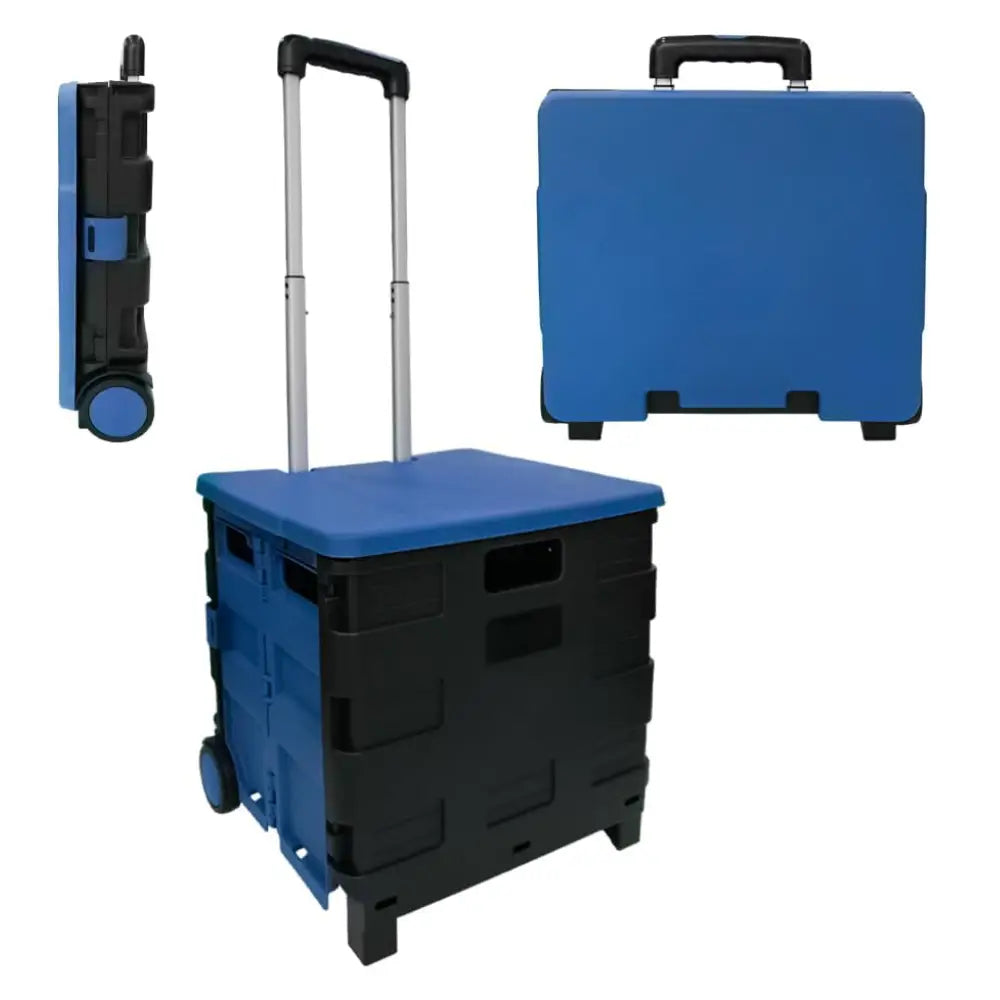 Shopping, Utility Wagon Trolley Blue & Black - 40L & 30KG
