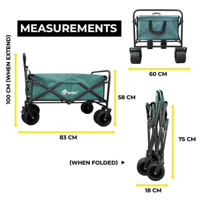 Garden, Shopping, Utility Wagon Trolley Green - 150KG