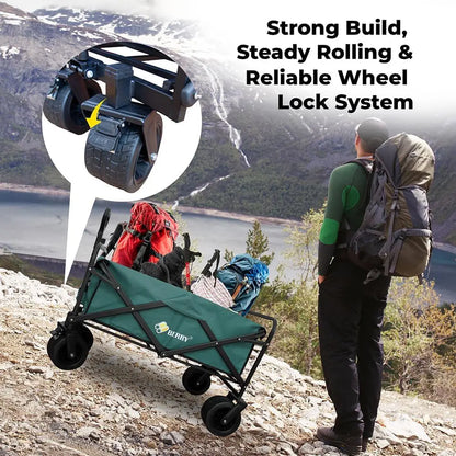 Garden, Shopping, Utility Wagon Trolley Green - 150KG