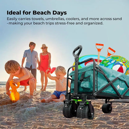 Garden, Shopping, Utility Wagon Trolley Green - 150KG