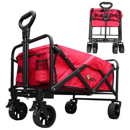 Garden, Shopping, Utility Wagon Trolley Red - 100KG