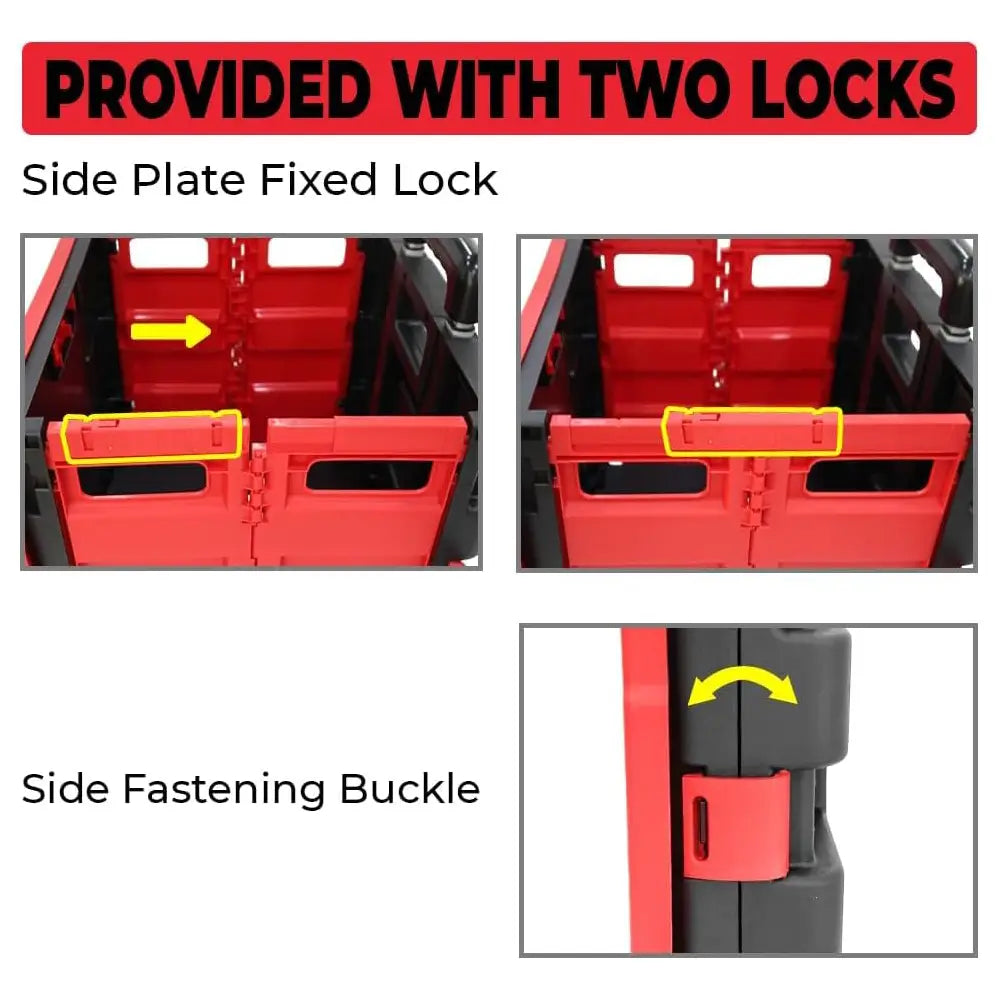 Shopping, Utility Wagon Trolley Red & Black - 40L & 30KG