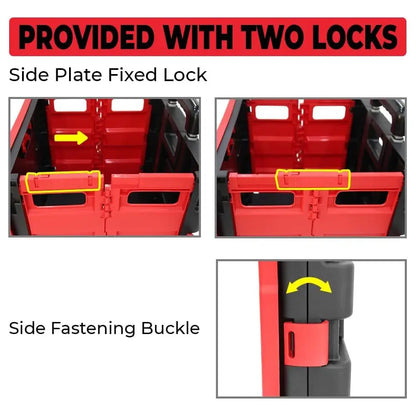 Shopping, Utility Wagon Trolley Red & Black - 40L & 30KG
