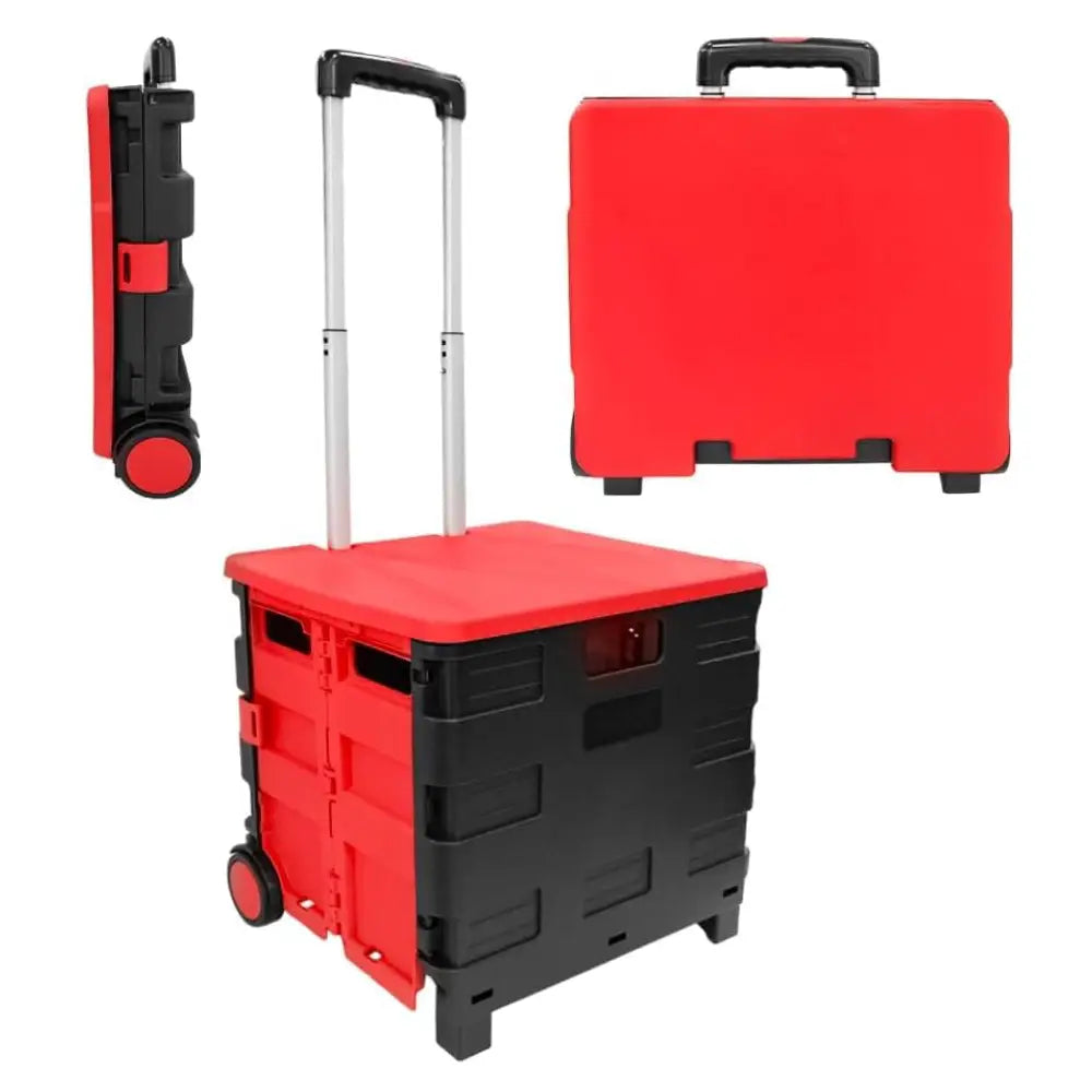 Shopping, Utility Wagon Trolley Red & Black - 40L & 30KG