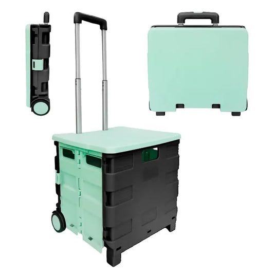 Shopping, Utility Wagon Trolley Light Blue & Black - 40L & 30KG