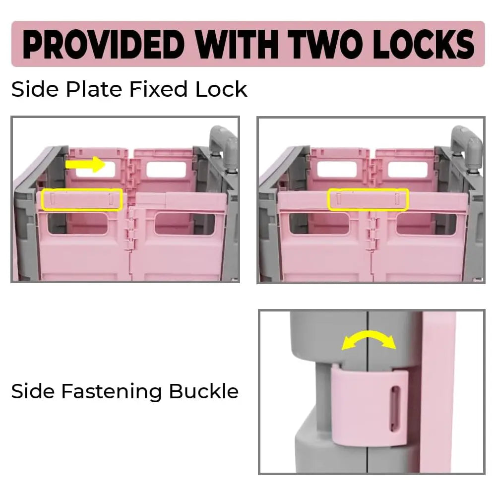Shopping, Utility Wagon Trolley Pink & Grey - 40L & 30KG