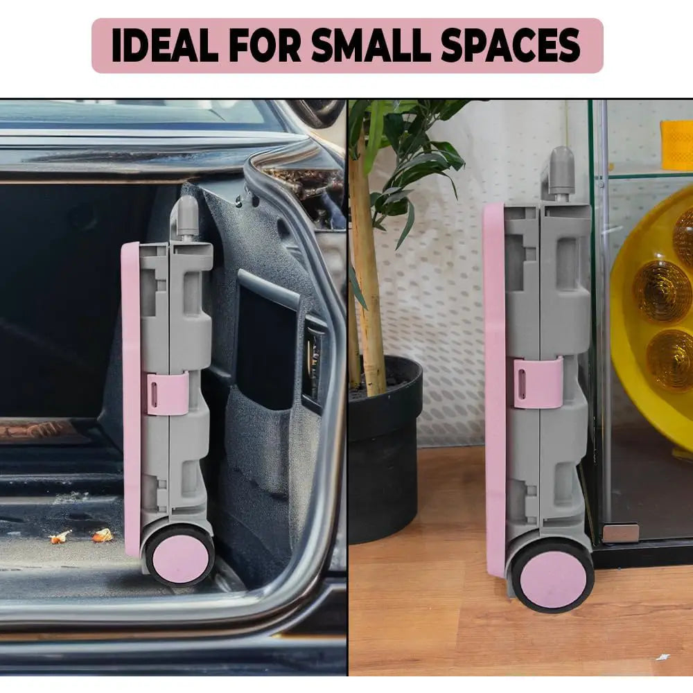 Shopping, Utility Wagon Trolley Pink & Grey - 40L & 30KG