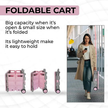 Shopping, Utility Wagon Trolley Pink & Grey - 40L & 30KG