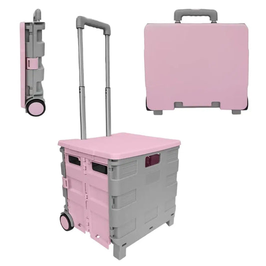 Shopping, Utility Wagon Trolley Pink & Grey - 40L & 30KG