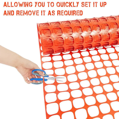 Heavy Duty Fencing Barrier Mesh Orange - 50 Meter