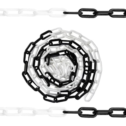 Heavy Duty Plastic Chain Black & White - 3Mx6MM