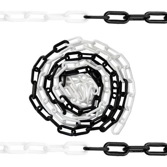 Heavy Duty Plastic Chain Black & White - 3Mx6MM