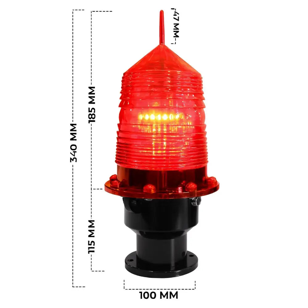 LED Warning Beacon Tower Light Red - 220V