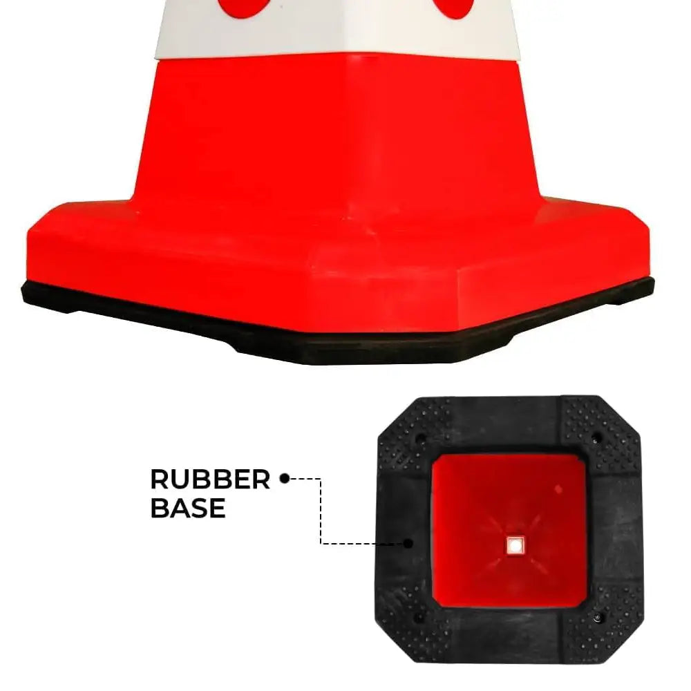 Traffic Safety Cone With Rubber Base
