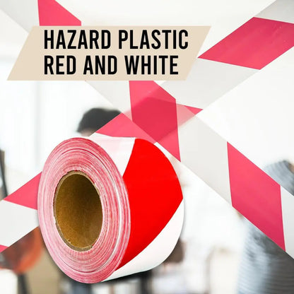 Non-Adhesive Safety Warning Tape Red & White - 500 M