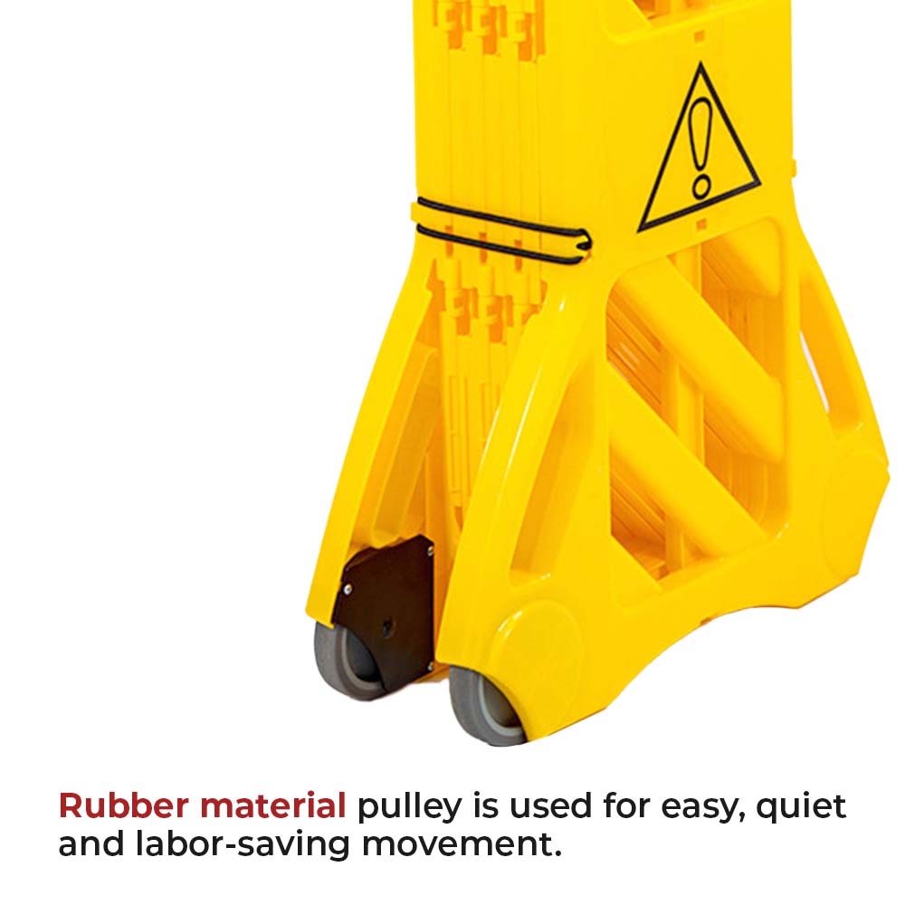 Portable Safety Barrier With Wheel