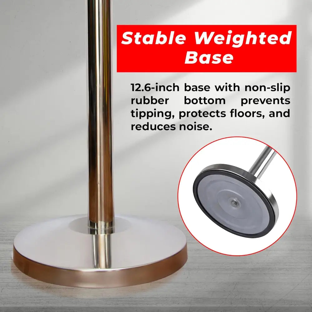 Premium Silver Queue Stanchions 100 CM with Gold Twisted Rope 1.5 M