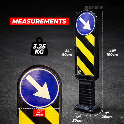 Refuge Delineator 100CM BLACK 12250 UB R