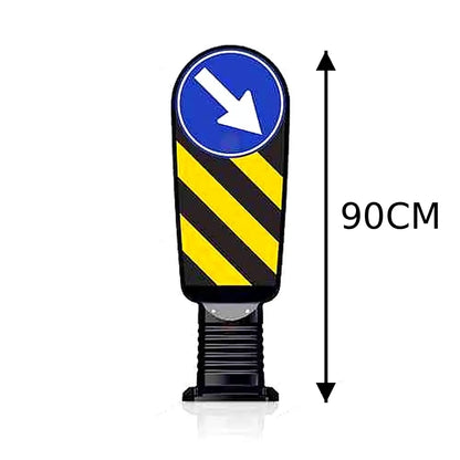 Refuge Delineator Black Flexible Road Safety Post - 90CM