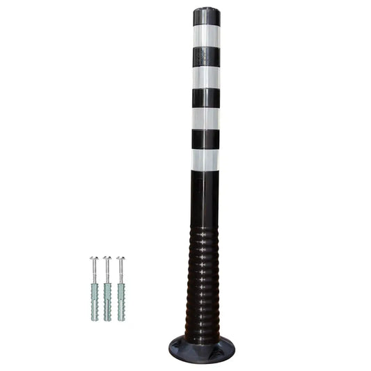 Reflective Flexible PU Delineator Post Black - 100CM