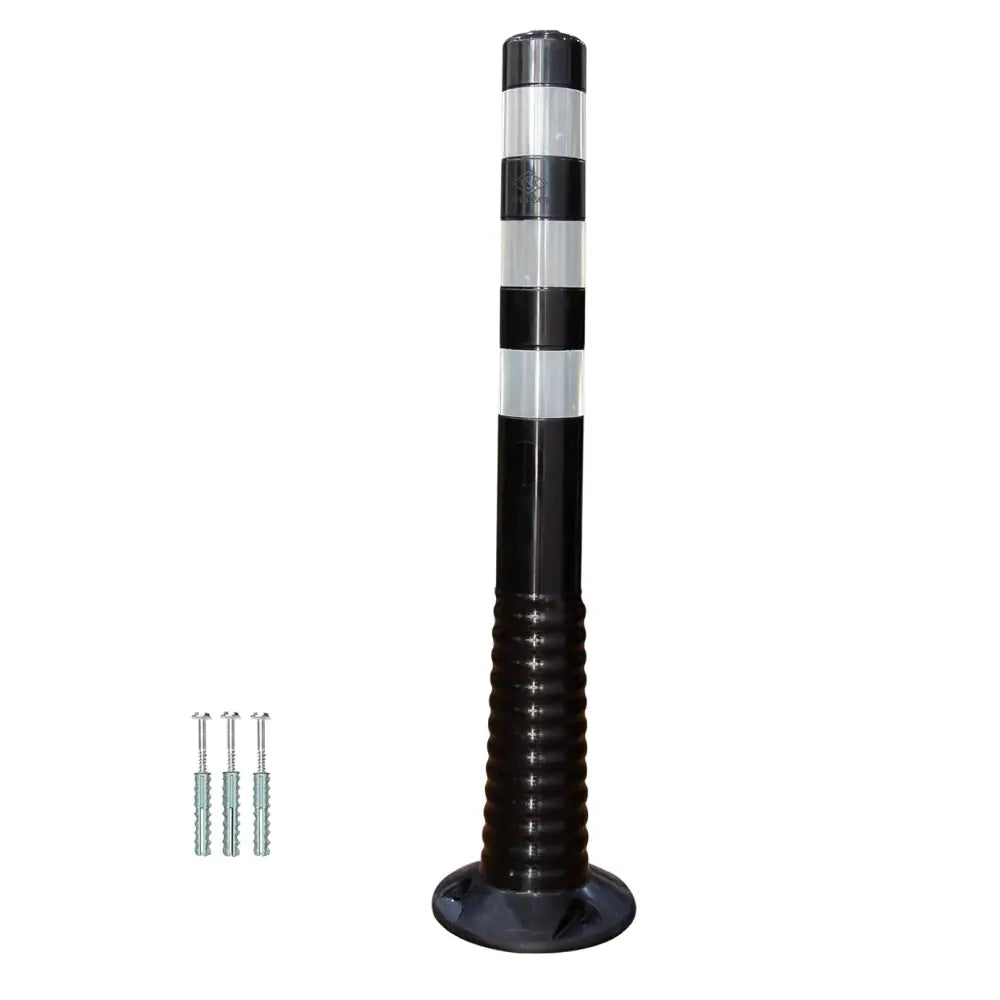 Reflective Flexible PU Delineator Post Black - 75CM
