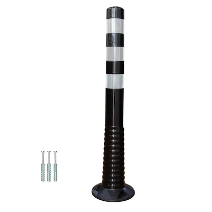 Reflective Flexible PU Delineator Post Black - 75CM