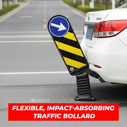 Refuge Delineator Black Flexible Road Safety Post - 90CM