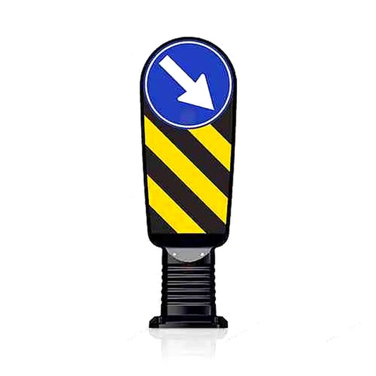 Refuge Delineator Black Flexible Road Safety Post - 90CM