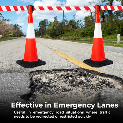 Retractable Traffic Cone Belt 3Meter - Red & White