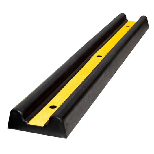 Rubber Wall Guard with Reflector Black & Yellow - 100CM