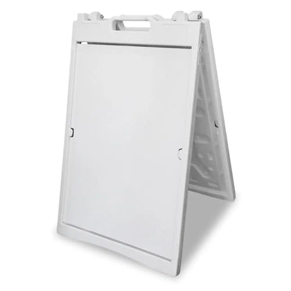 Sign Board A-Frame Double-Sided Folding Display Stand - White