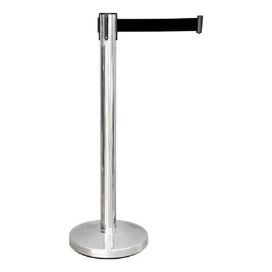 Stainless Steel  Crowd Control Barrier with Black Belt 2M