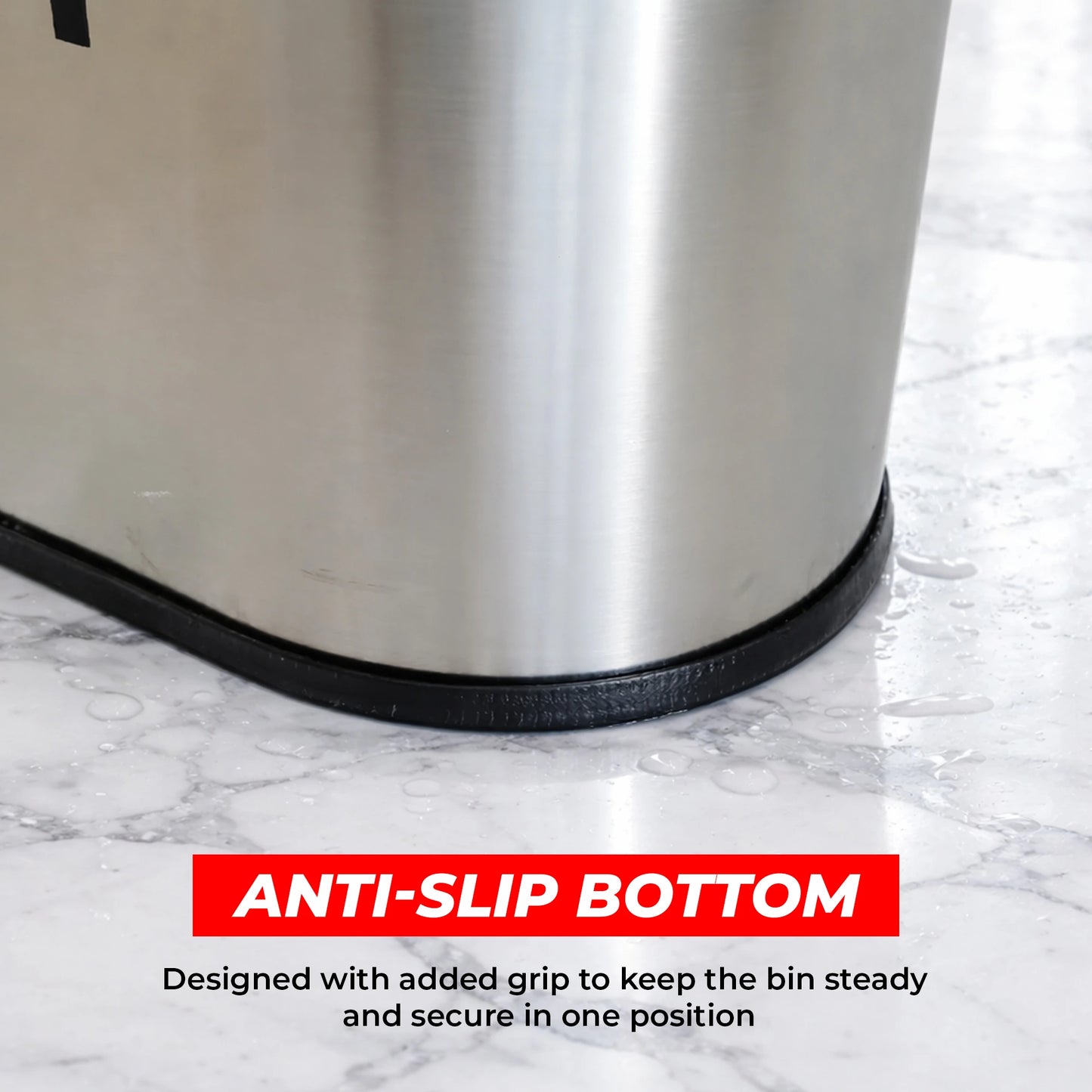 Stainless Steel Trash Box – 4 Section Waste Separator