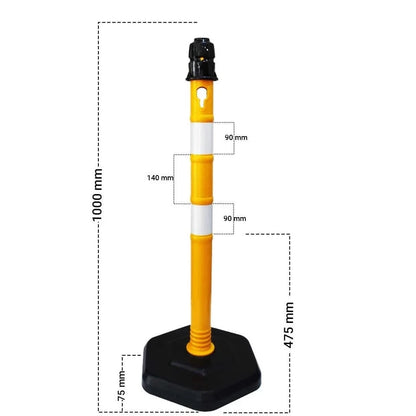Traffic Safety Channelizer Post