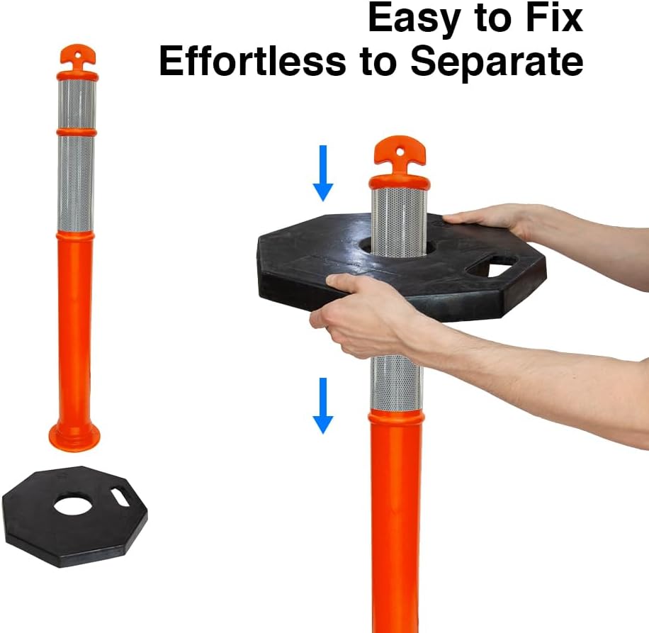 Traffic Safety Post With Weighted Base