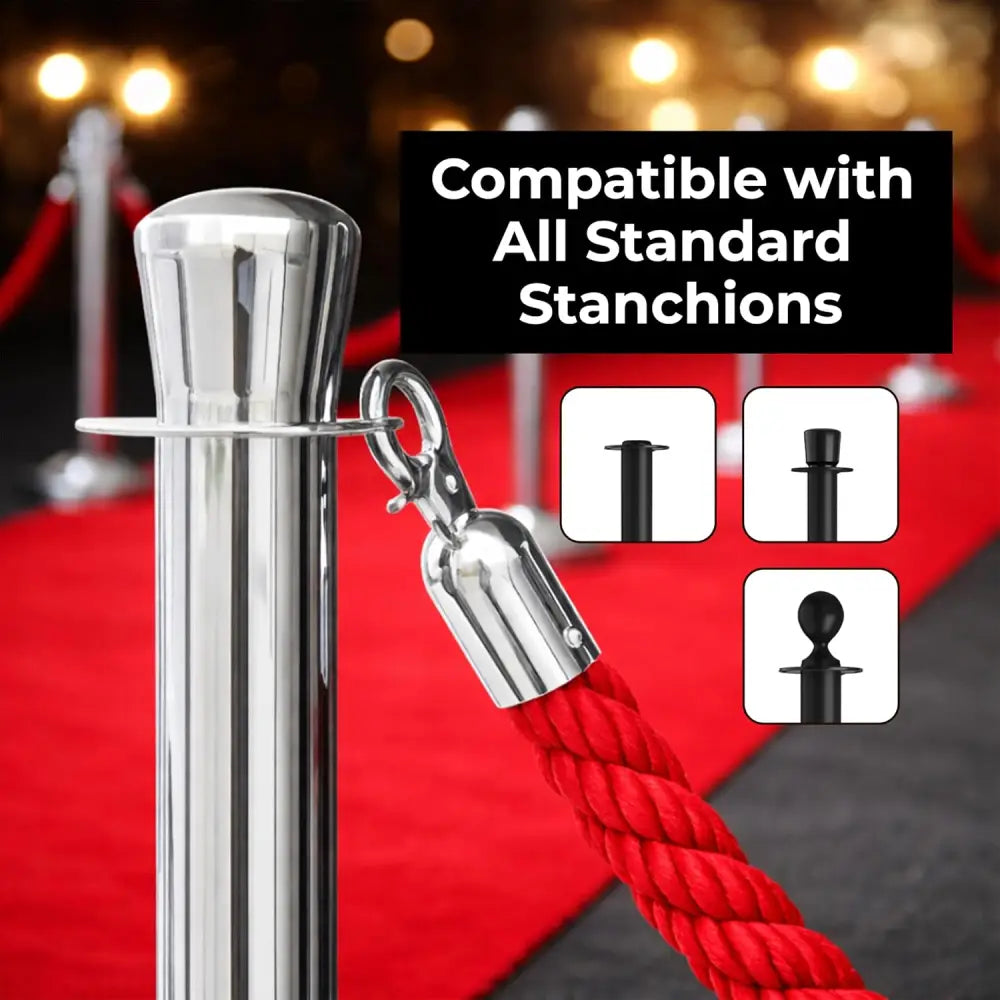 Twisted Stanchion Rope 1.5 Meter - Red