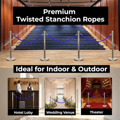 Twisted Stanchion Rope 1.5 Meter - Blue