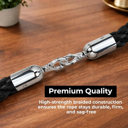 Twisted Stanchion Rope 1.5 Meter - Black