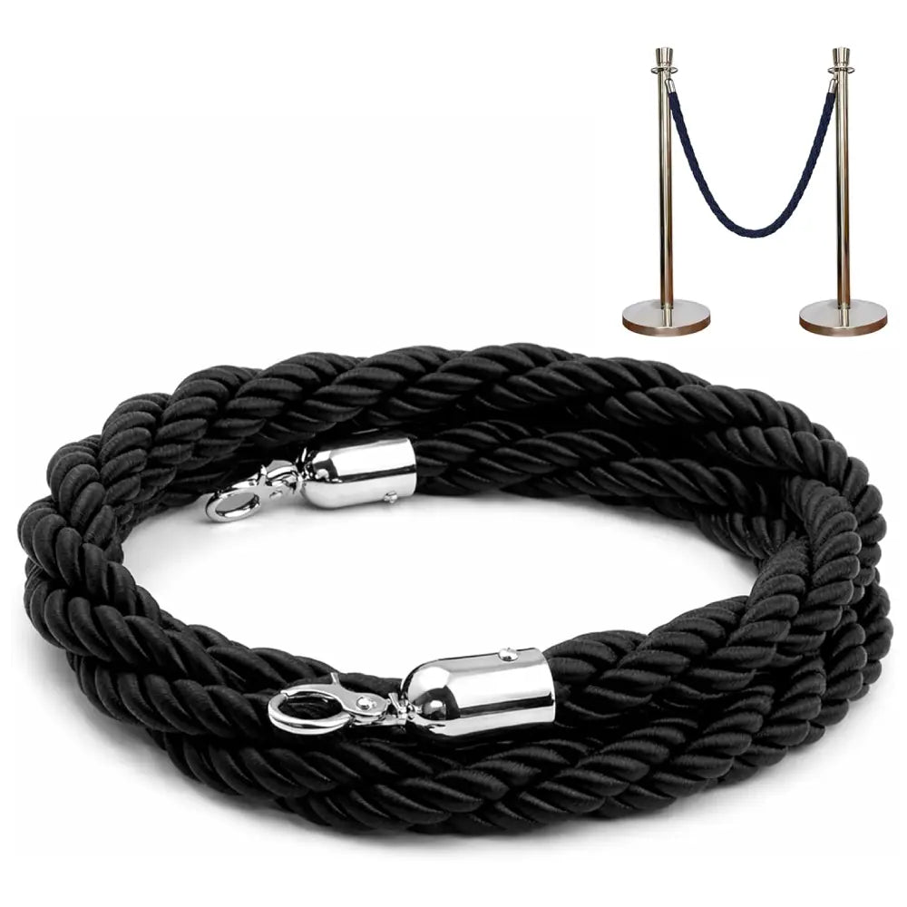 Twisted Stanchion Rope 1.5 Meter - Black