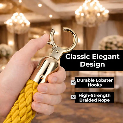 Twisted Stanchion Rope 1.5 Meter - Gold
