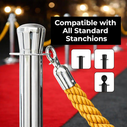 Twisted Stanchion Rope 1.5 Meter - Gold