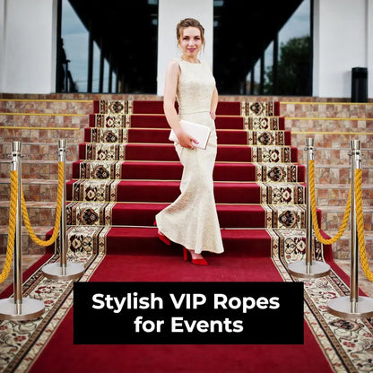 Twisted Stanchion Rope 1.5 Meter - Gold