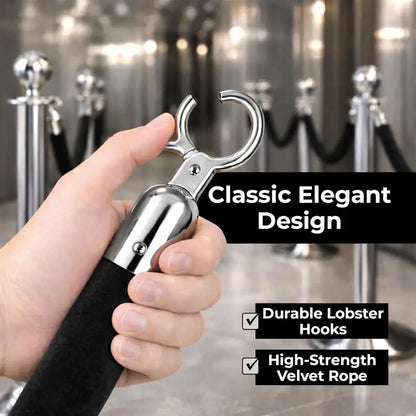 Velvet Stanchion Rope 1.5 Meter - Black