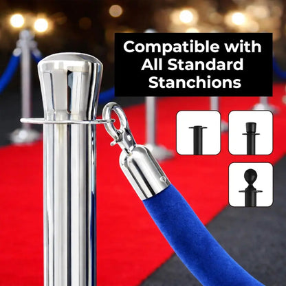 Velvet Stanchion Rope 1.5 Meter - Blue