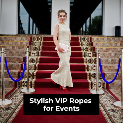 Velvet Stanchion Rope 1.5 Meter - Blue