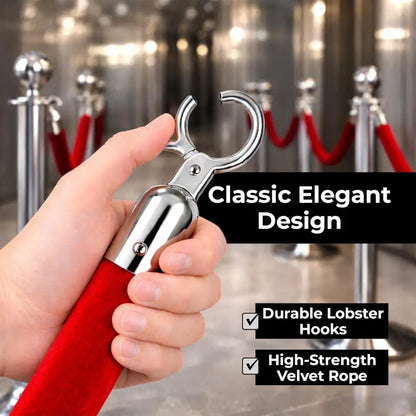 Velvet Stanchion Rope 1.5 Meter - Red
