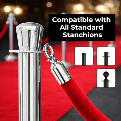 Velvet Stanchion Rope 1.5 Meter - Red