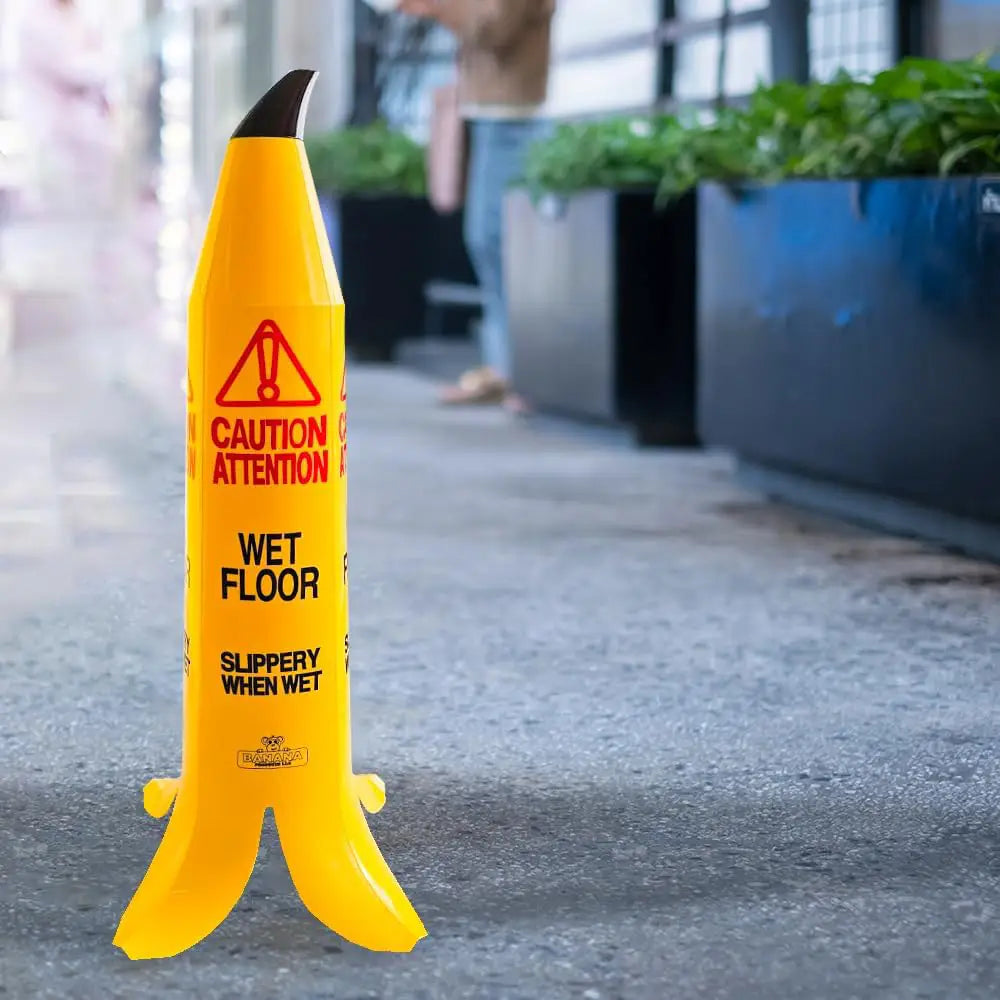 Wet Floor Banana Cone Yellow - 92CM