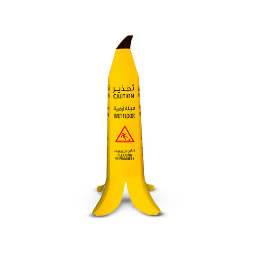 Wet Floor Banana Cone 3 Ft - Biri Group 