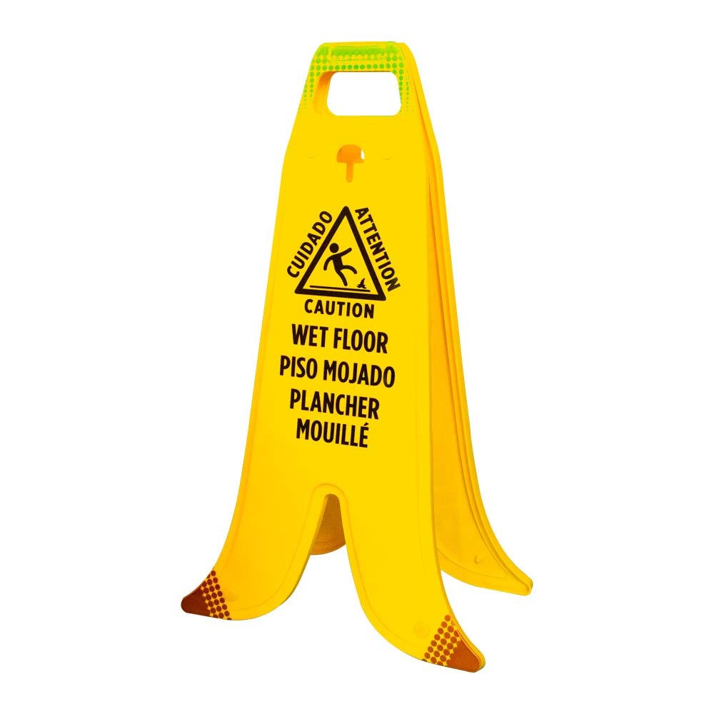 Wet Floor A Board Banana Caution Wet Floor, Spanish and France writing - Biri Group 